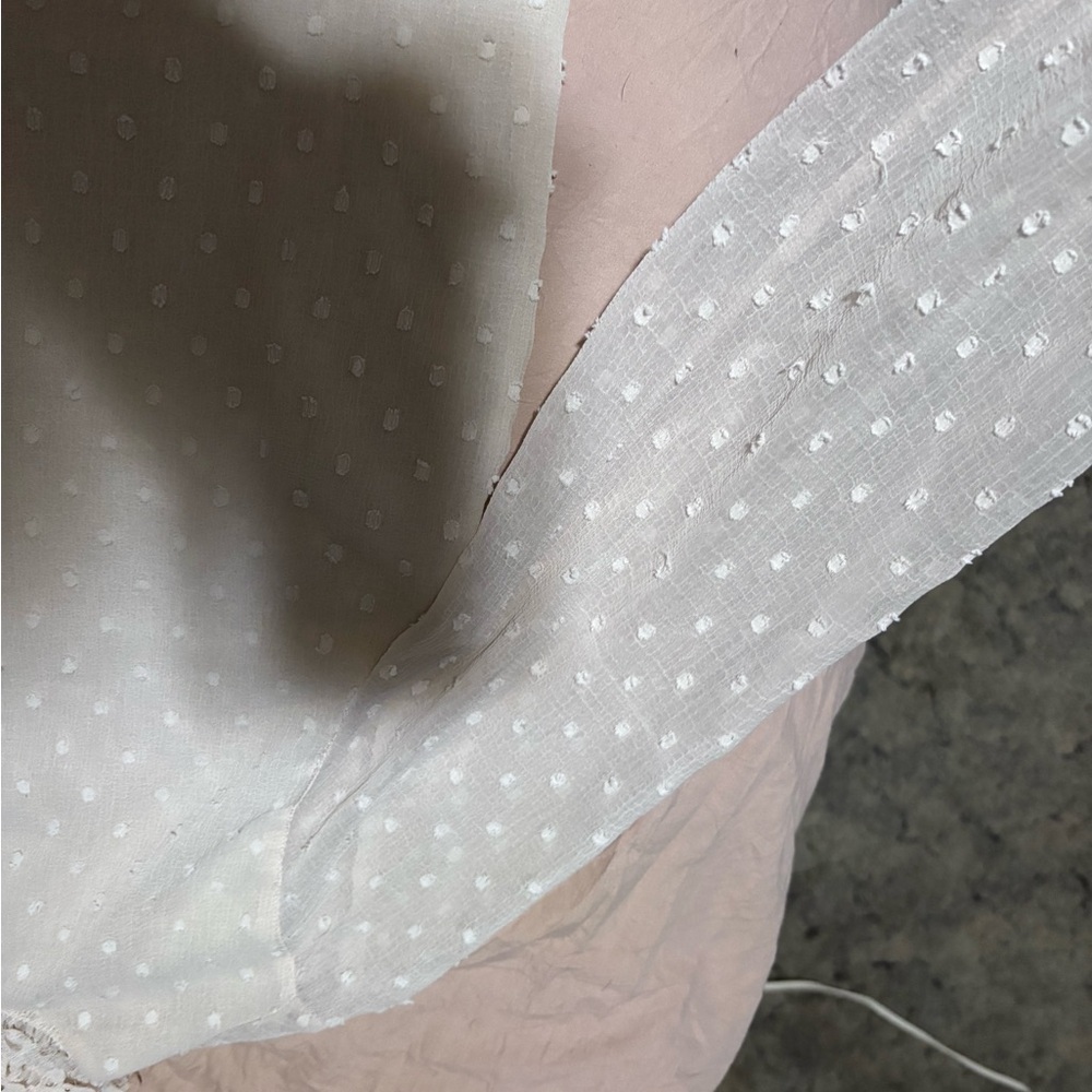 Zara cream  Sheer Fitted Blouse with Mandarin Collar xs - Picture 7 of 10